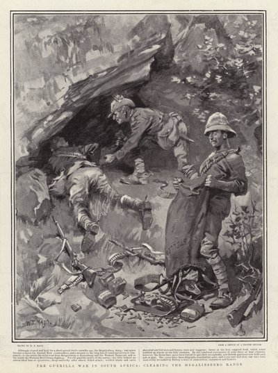 メガリスバーグ山脈をクリアする南アフリカのゲリラ戦争 作： William T. Maud